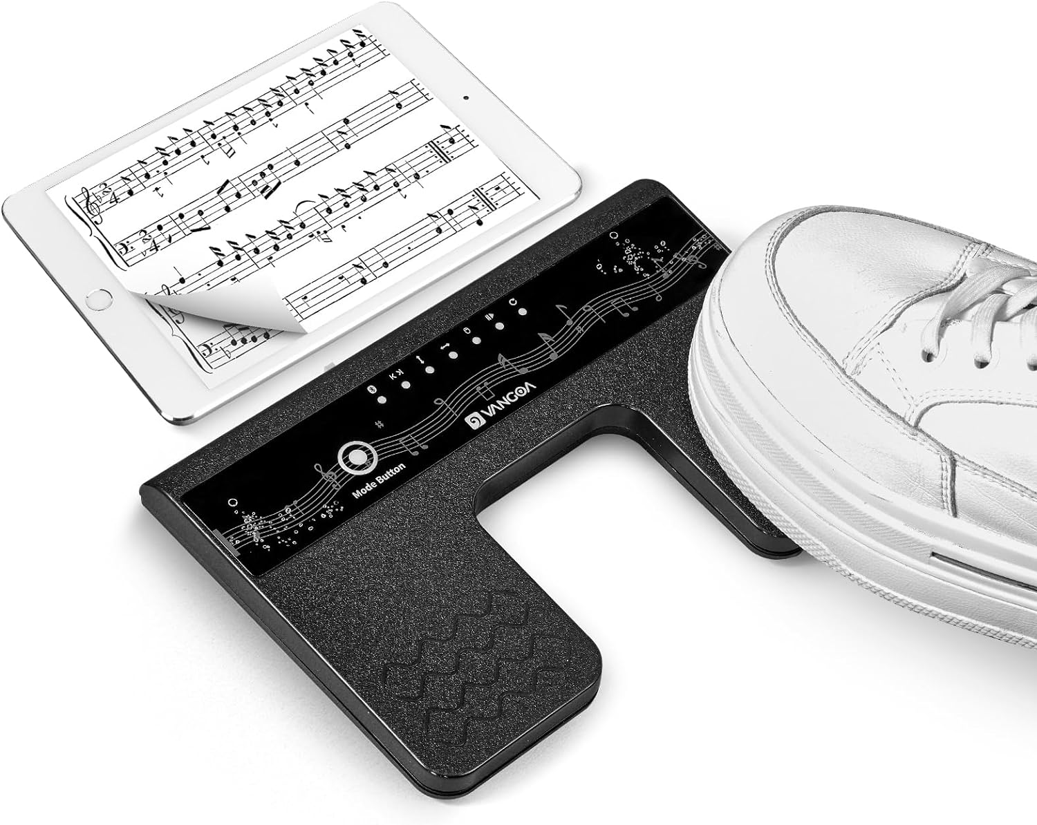 Tourne-pages sans fil Vangoa pour iPad, rechargeable par USB, avec caoutchouc anti-retournement, tourne-pages silencieux pour tablettes et téléphones