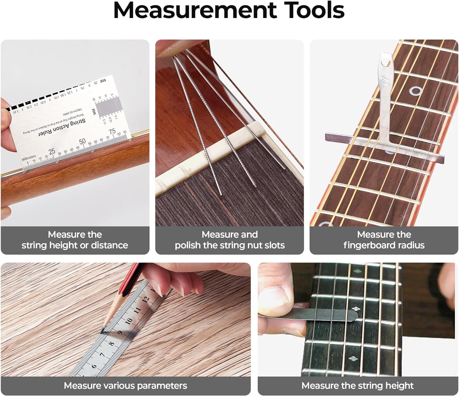 Vangoa 101 Piece Guitar Repair and Maintenance Tool Set with Stand, Professional Guitar Tool Set Guitar Accessories for Acoustic Electric Guitar Ukulele Bass Banjo