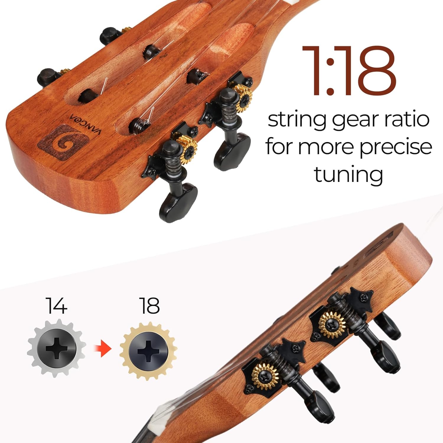 Vangoa Konzert-Ukulele für Anfänger, KOA, 23 Zoll, Akazien-Ukulele-Set, professionelle akustische Ukulele für Erwachsene und Kinder, Hawaii-Ukulele, Anfänger-Set, Ukulele 23, Erwachsene, Anfänger