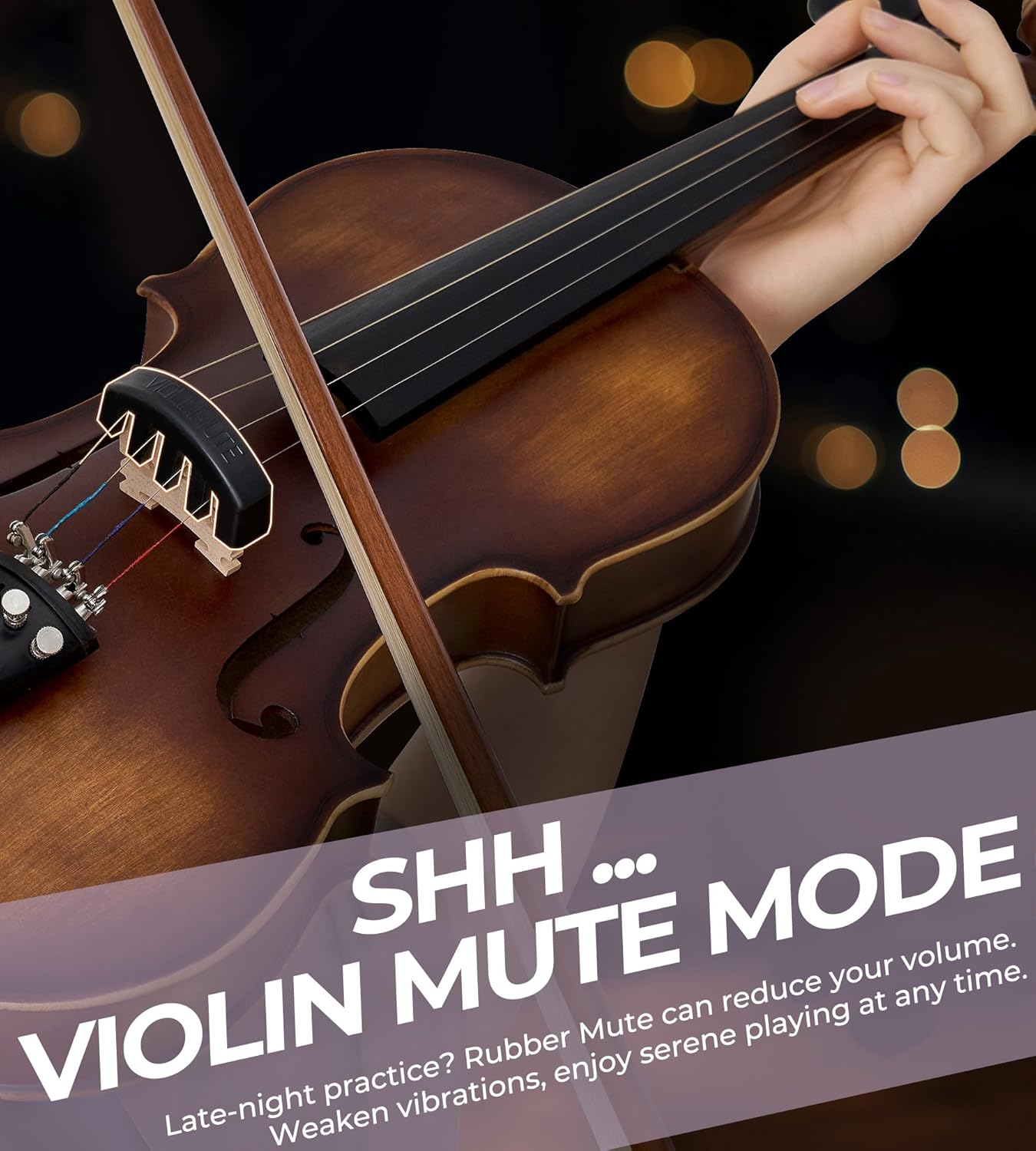 Vangoa solid wood violin 4/4 full size set, hand varnished, handcrafted four by four entry level acoustic violin set
