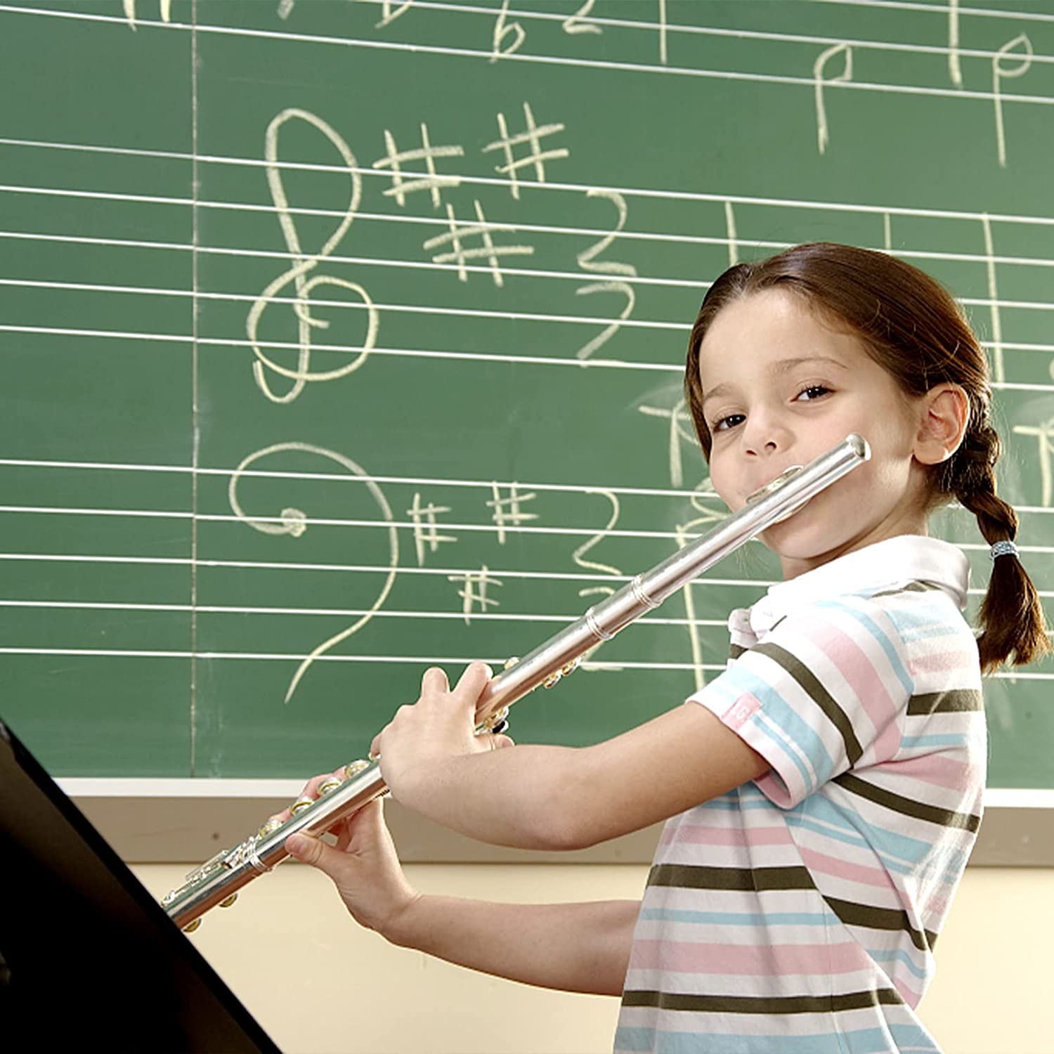 Vangoa C Flute Closed Hole 16 Keys Silver - Vangoa