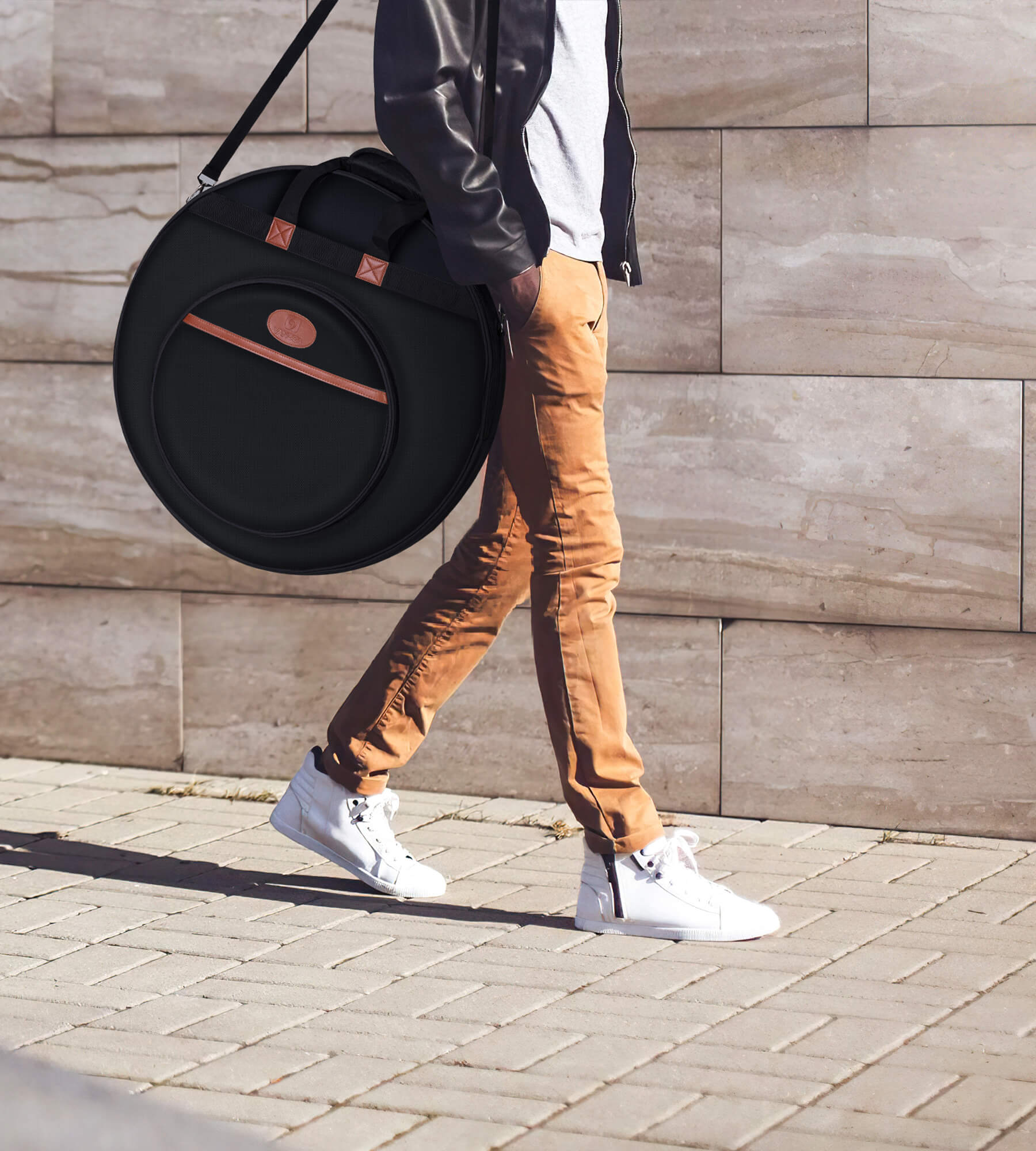 Vangoa 22" Cymbal Bag VGB-1 with Dividers, 10 Cymbal Cases, 10mm Thick Cymbal Gig Bag