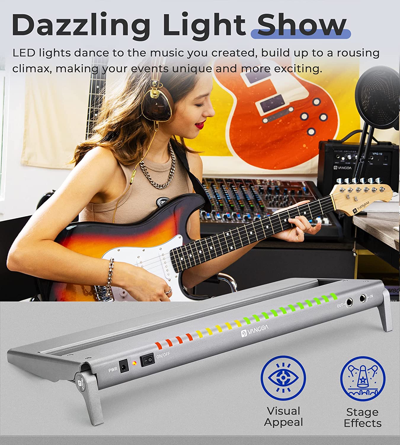 Vangoa VPPD - S Pedalboard with GENUINELY Isolated Power Supply, Beating Light Effects - Vangoa