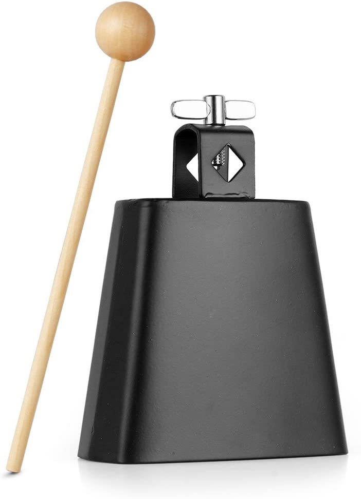 Vangoa Inch Metal Steel Cow Bell Noise Maker with Stick for Drumset