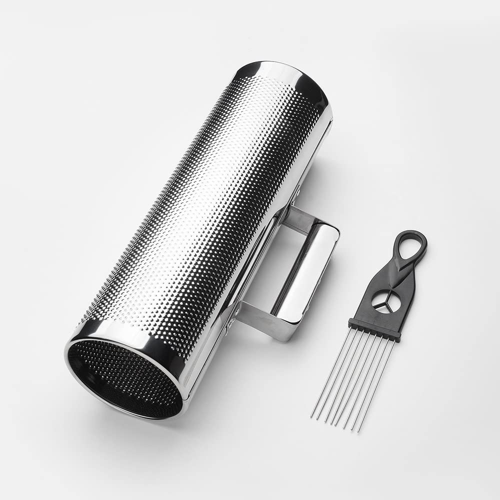 Metall-Guiro aus Edelstahl mit Schaber