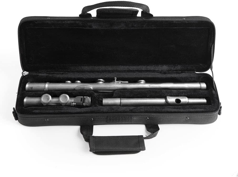 Vangoa Flute Case Carrying Bag Waterproof Lightweight for 16 Holes Flute C Foot with Adjustable Shoulder Strap and Exterior Pocket