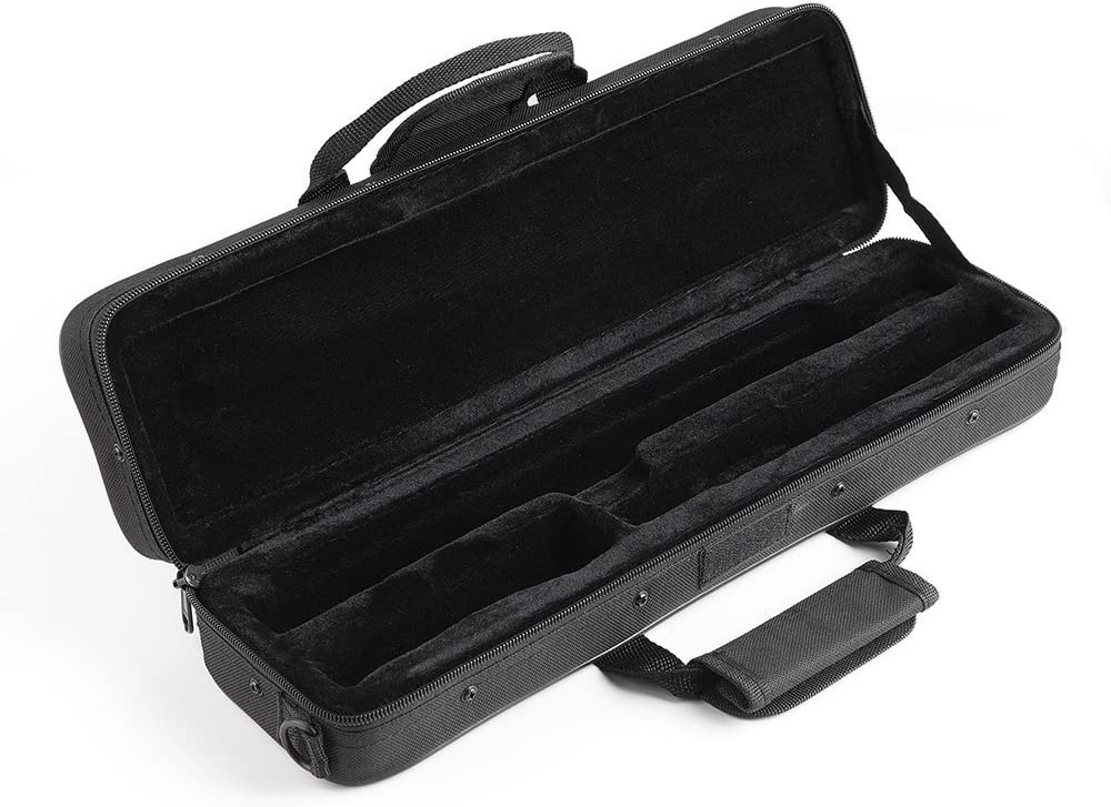 Vangoa Flute Case Carrying Bag Waterproof Lightweight for 16 Holes Flute C Foot with Adjustable Shoulder Strap and Exterior Pocket