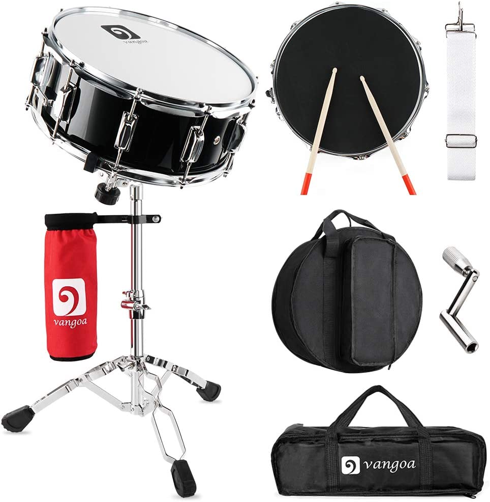 Vangoa Snare Drum Set Student Snare Drum Kit with Stand 14"X 5.5"