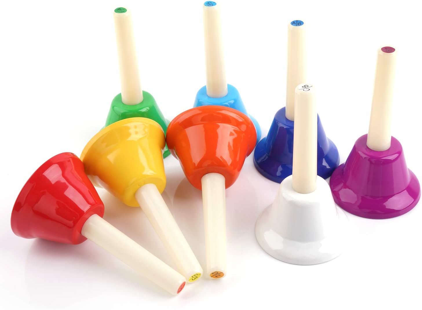 Ensemble de cloches à main Vangoa, 8 notes musicales