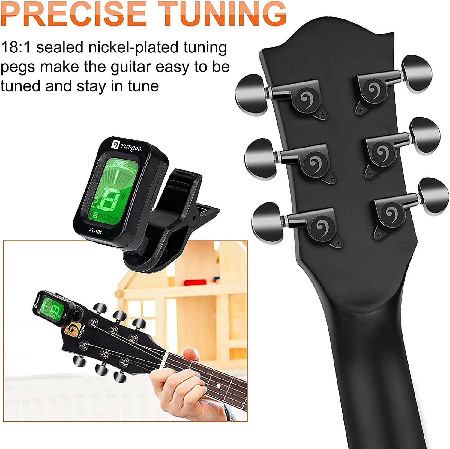 Guitare acoustique Vangoa pour gaucher 41 pouces