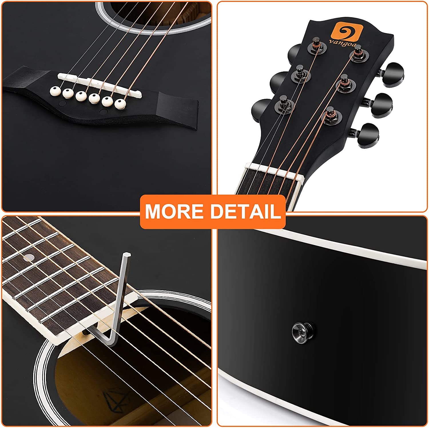 Guitare acoustique Vangoa pour gaucher 41 pouces