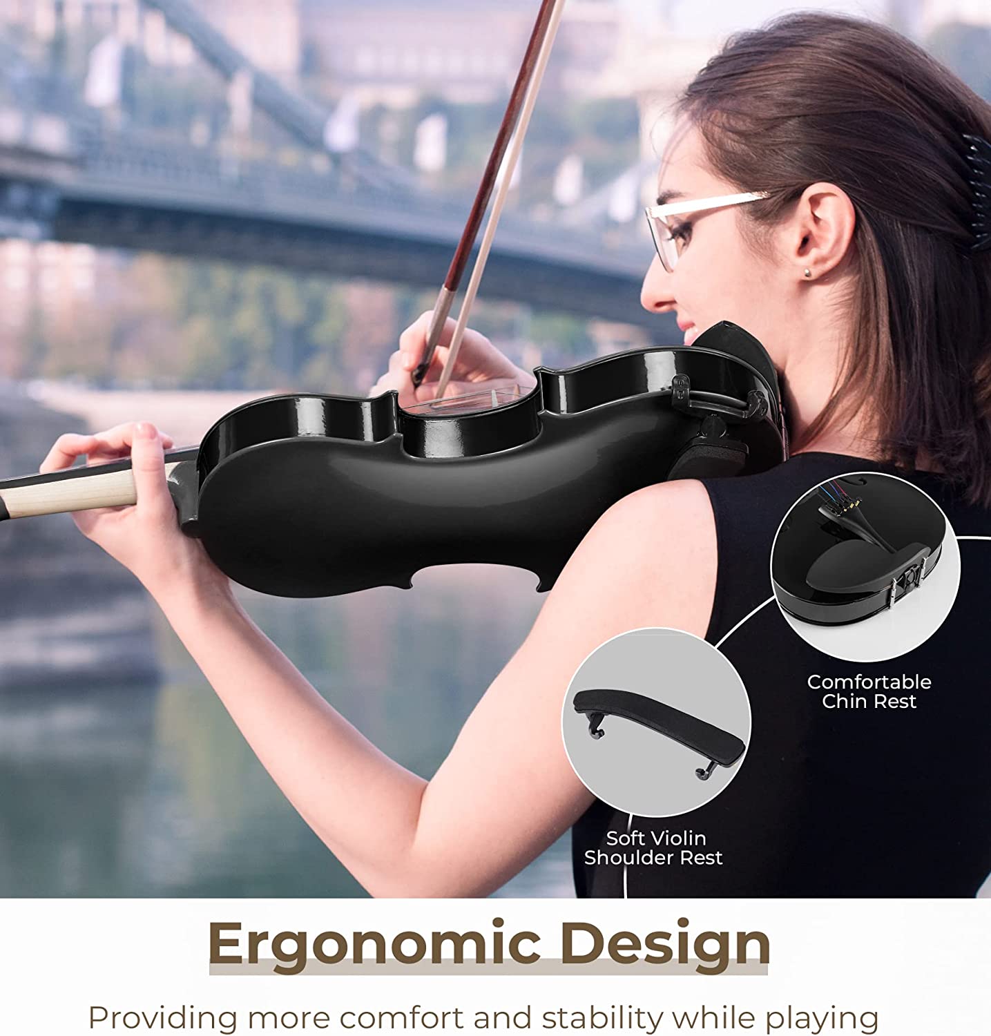 Violon acoustique 4/4 Vangoa