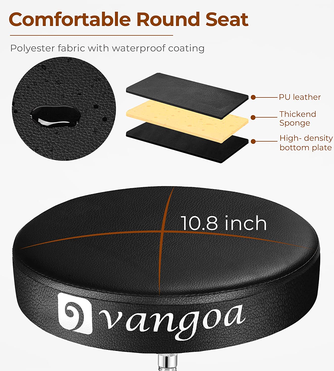 Vangoa Drum Throne Portable Adjustable