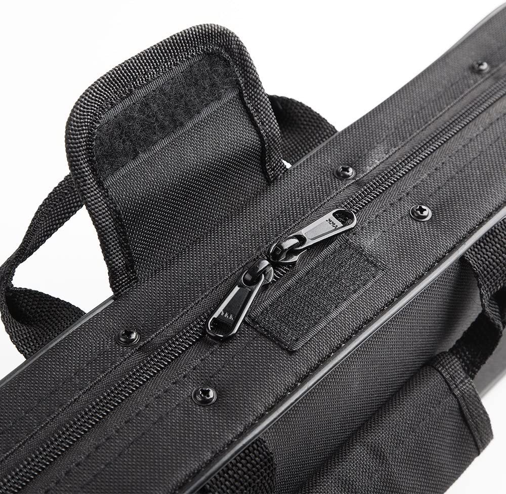 Vangoa Flute Case Carrying Bag Waterproof Lightweight for 16 Holes Flute C Foot with Adjustable Shoulder Strap and Exterior Pocket