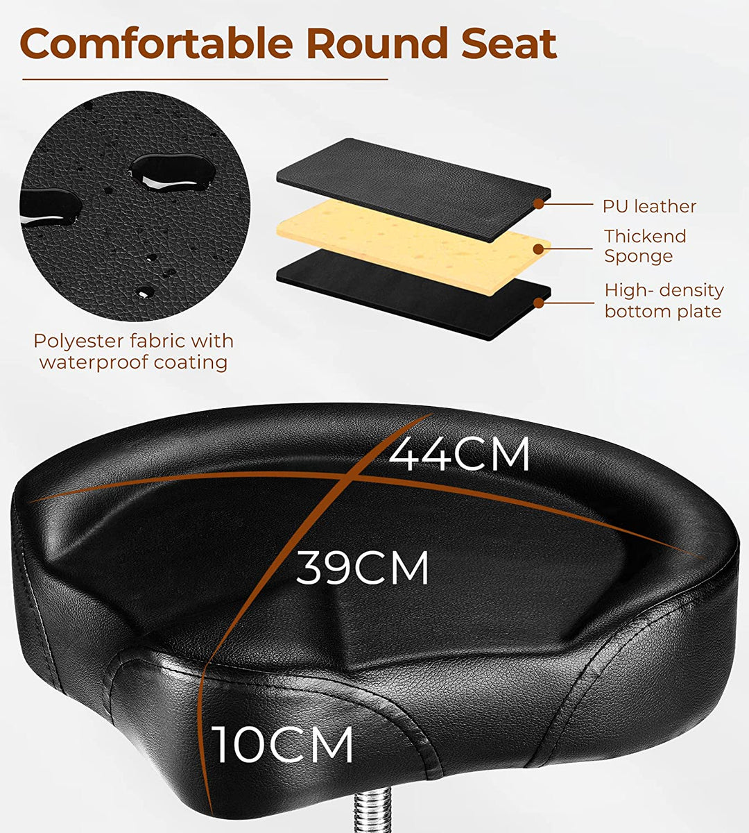 [🇨🇦🇬🇧]Vangoa Drum Throne Adjustable Height Black