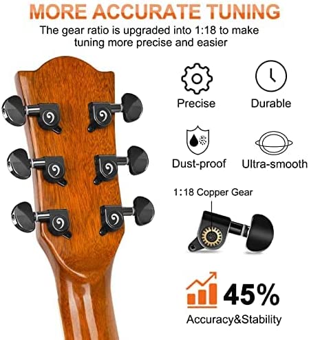 Vangoa Acoustic Guitar Kit for Beginner 41 Inch Cutaway Right Hand - Vangoa
