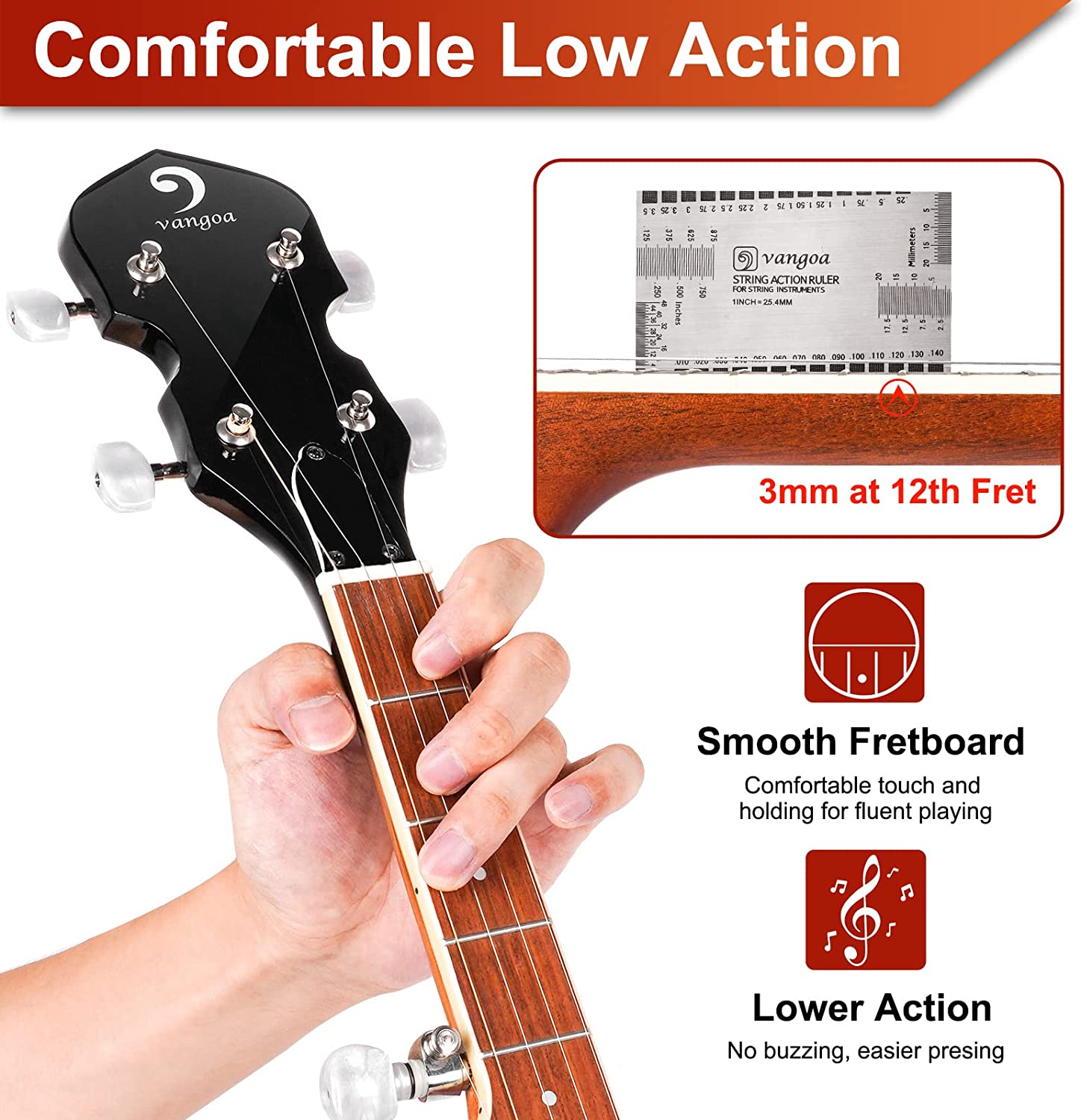 Vangoa Banjo 5 String Beginner Full Size Kit - Vangoa