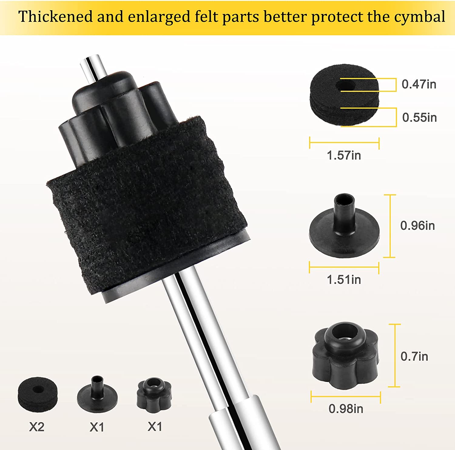Vangoa Cymbal Stand Boom Set Adjust Height (32 - 55) in - Vangoa