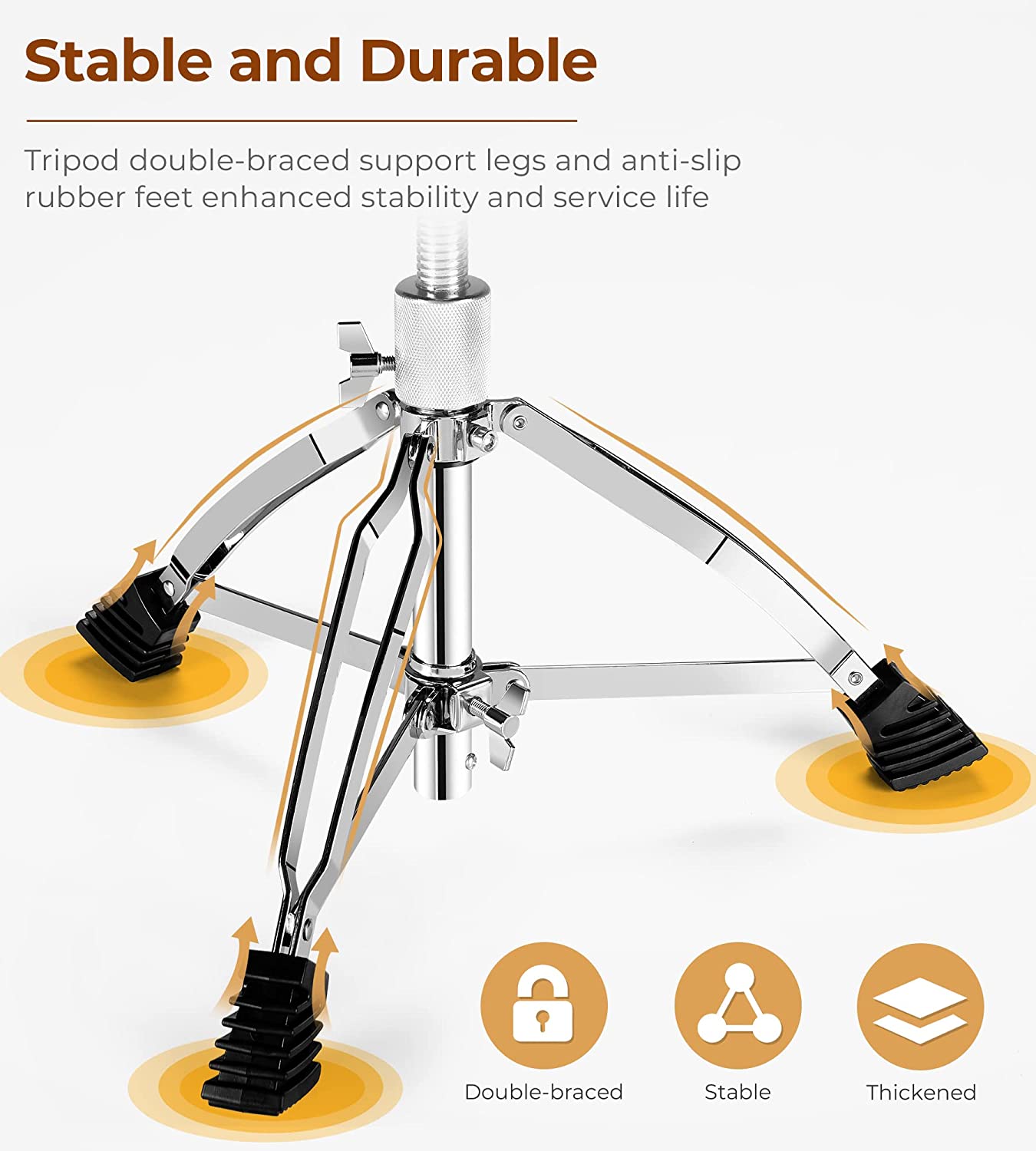 Vangoa Drum Throne Adjustable Height Black - Vangoa