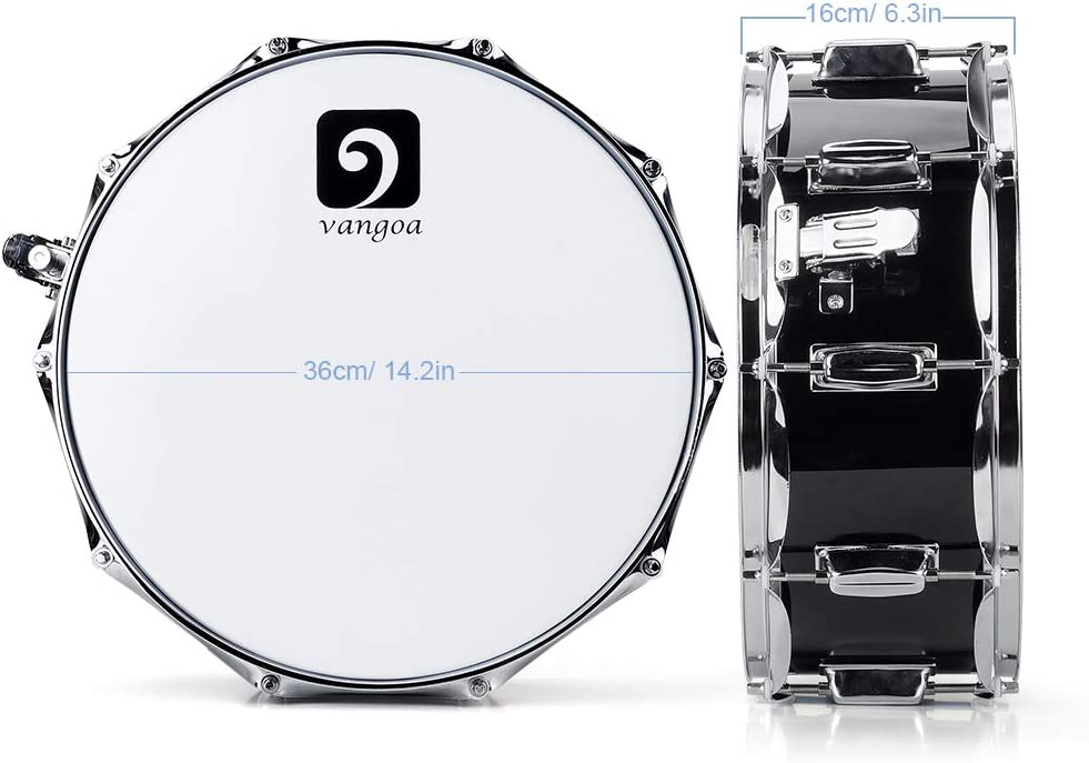 Vangoa Snare Drum Set Student Snare Drum Kit with Stand 14"X 5.5" - Vangoa
