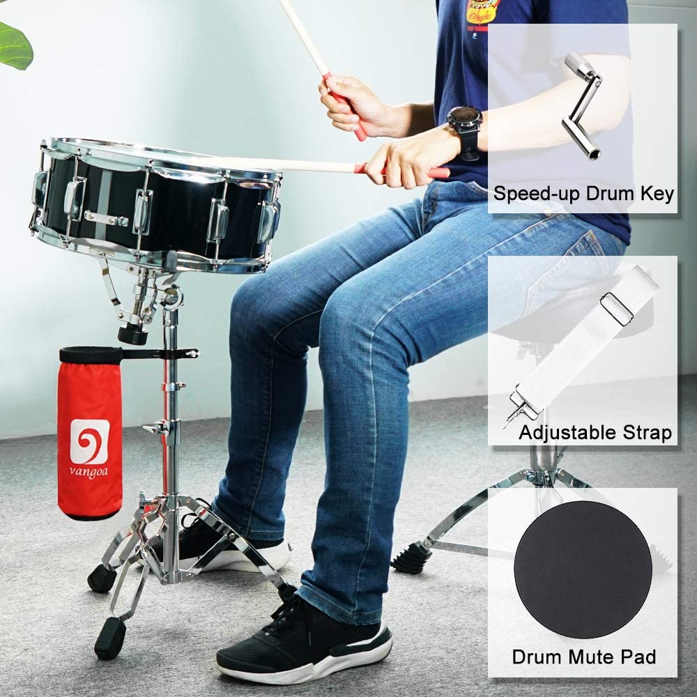 Vangoa Snare Drum Set Student Snare Drum Kit with Stand 14"X 5.5" - Vangoa