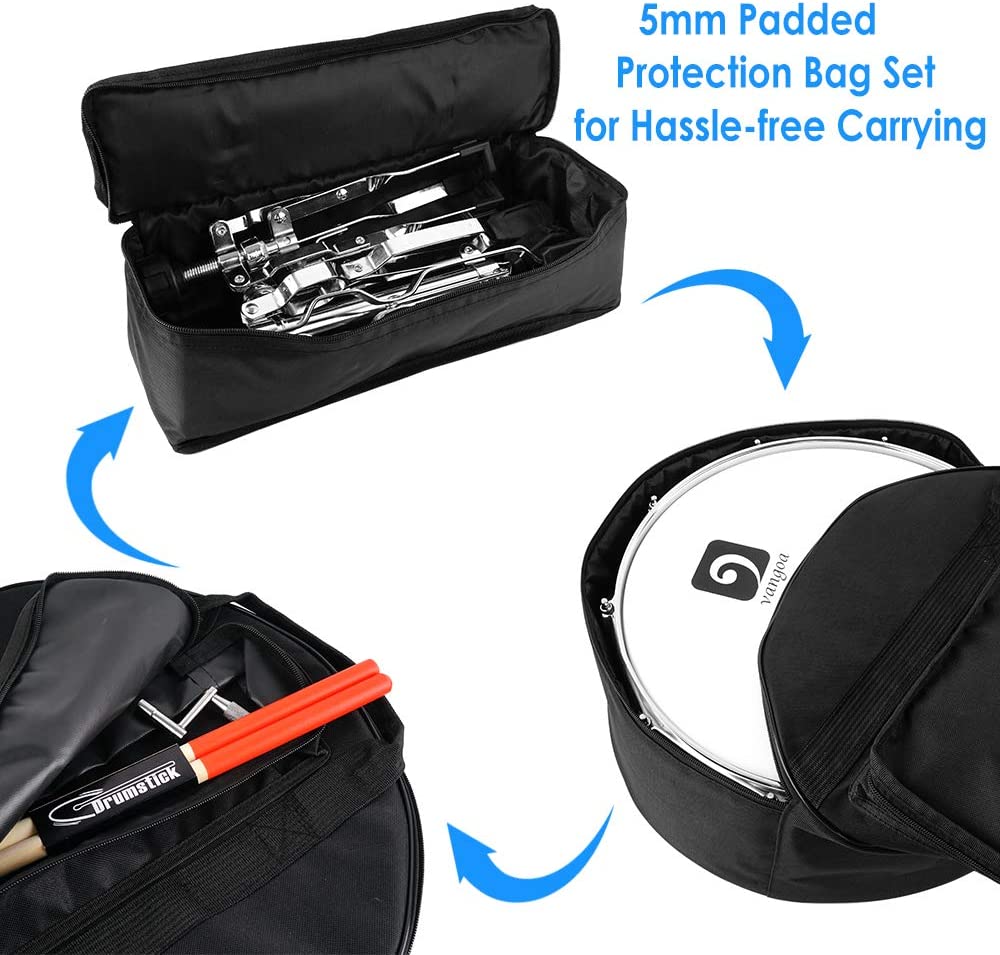 Vangoa Snare Drum Set Student Snare Drum Kit with Stand 14"X 5.5" - Vangoa