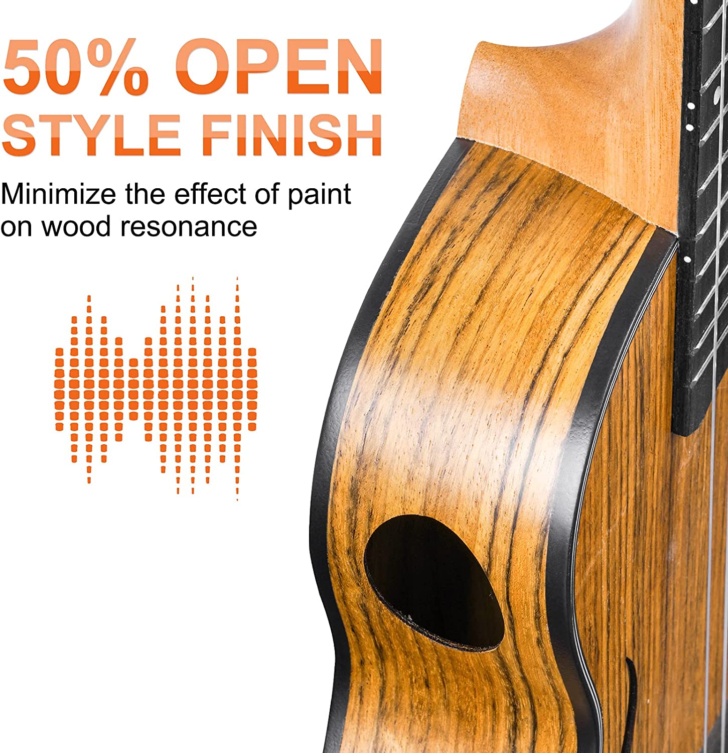 Vangoa Tenor Ukulele 26 Inch Acoustic Walnut Uke - Vangoa