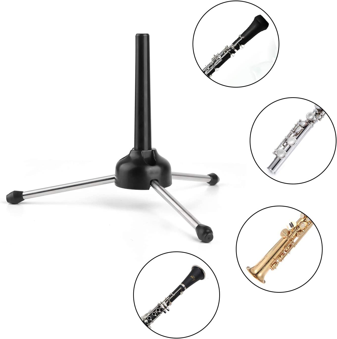 Support trépied pliable et portable Vangoa pour flûte, clarinette, hautbois, saxophone soprano, instrument à vent 