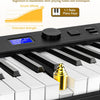 [🇩🇪🇫🇷🇮🇹🇪🇸]Vangoa VGD882 Folding Piano Keyboard Portable 88 Keys Semi-Weighted Bluetooth Black