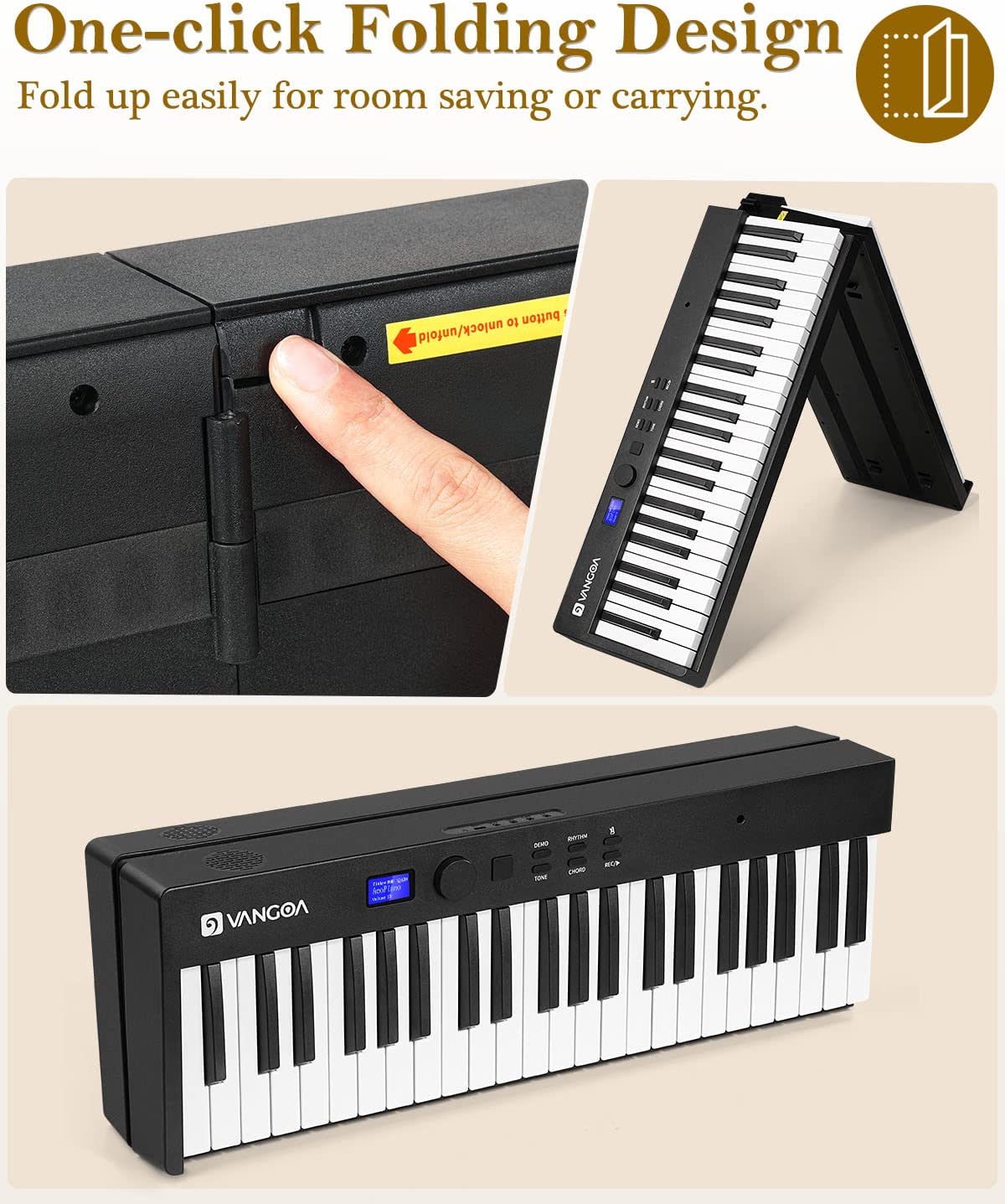 Carry-On 88-Key Folding Piano - Review & Demo - A Foldable MIDI Keyboard &  Digital Piano! 