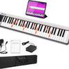 [🇺🇸]Vangoa VGD610 Portable Keyboard Piano with MIDI 61 Keys Touch Sensitive Full Size Silver