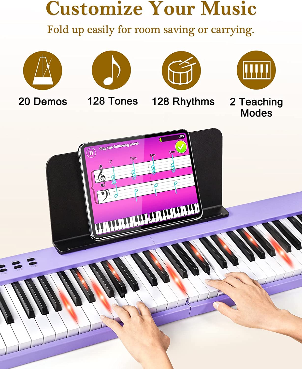 Fold shop up piano
