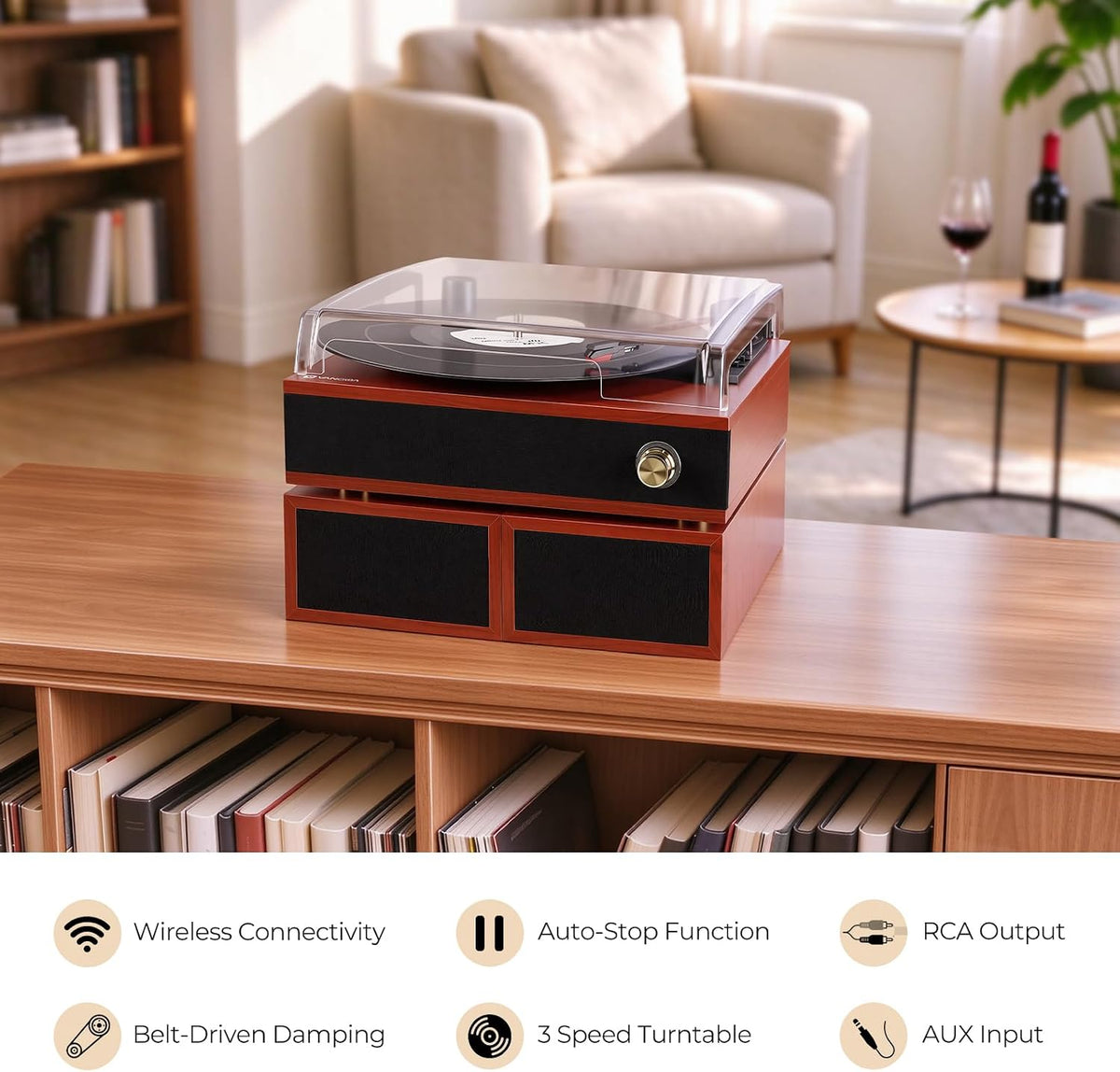 Vangoa Vinyl Record Player 20W Model RP-02