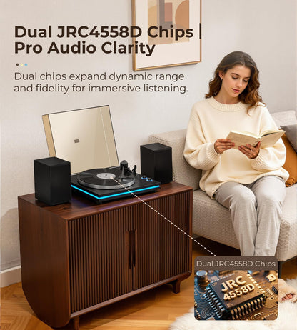 Vangoa Record Player with Speakers 40W Model RP-03