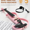 [available on Amazon]Vangoa Kids Electric Violin 1/2 Silent Violin Kits, Half-size Electric Fiddle for Beginner Children Students Gilrs, Pink