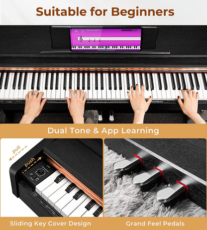Vangoa VDP-H200 88 Key Weighted Digital Piano Home Piano Bundle