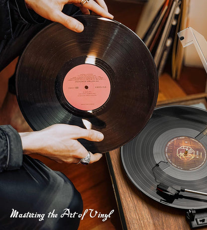 Platine vinyle Vangoa, système Hi-Fi Bluetooth avec enceintes d'étagère stéréo 5 watts