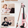 [available on Amazon]Vangoa Kids Electric Violin 1/2 Silent Violin Kits, Half-size Electric Fiddle for Beginner Children Students Gilrs, Pink