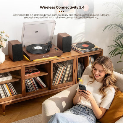 Vangoa Record Player with Speakers 60W Model RP-05
