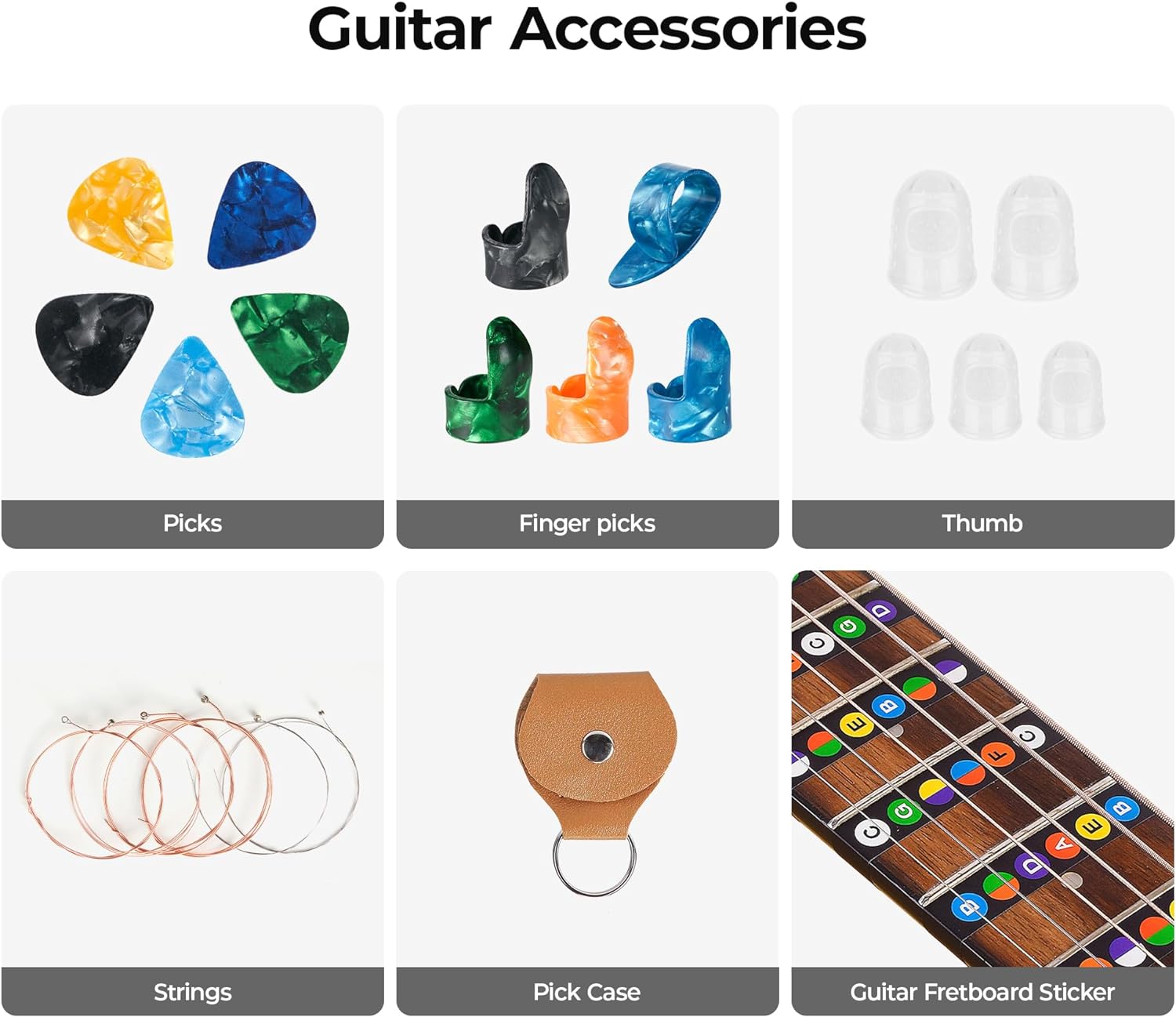 Vangoa 101 Pcs Guitar Repairing Maintenance Tools Kit with Stand, Professional Guitar Tool Kit Guitar Accessories for Acoustic Electric Guitar Ukulele Bass Banjo, Guitar Gift for Enthusiast