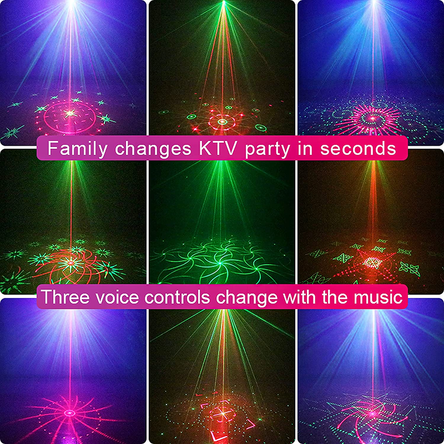 [🇺🇸]Vangoa YSH402 3in1 Upgraded Laser Lights Sound Activated Strobe
