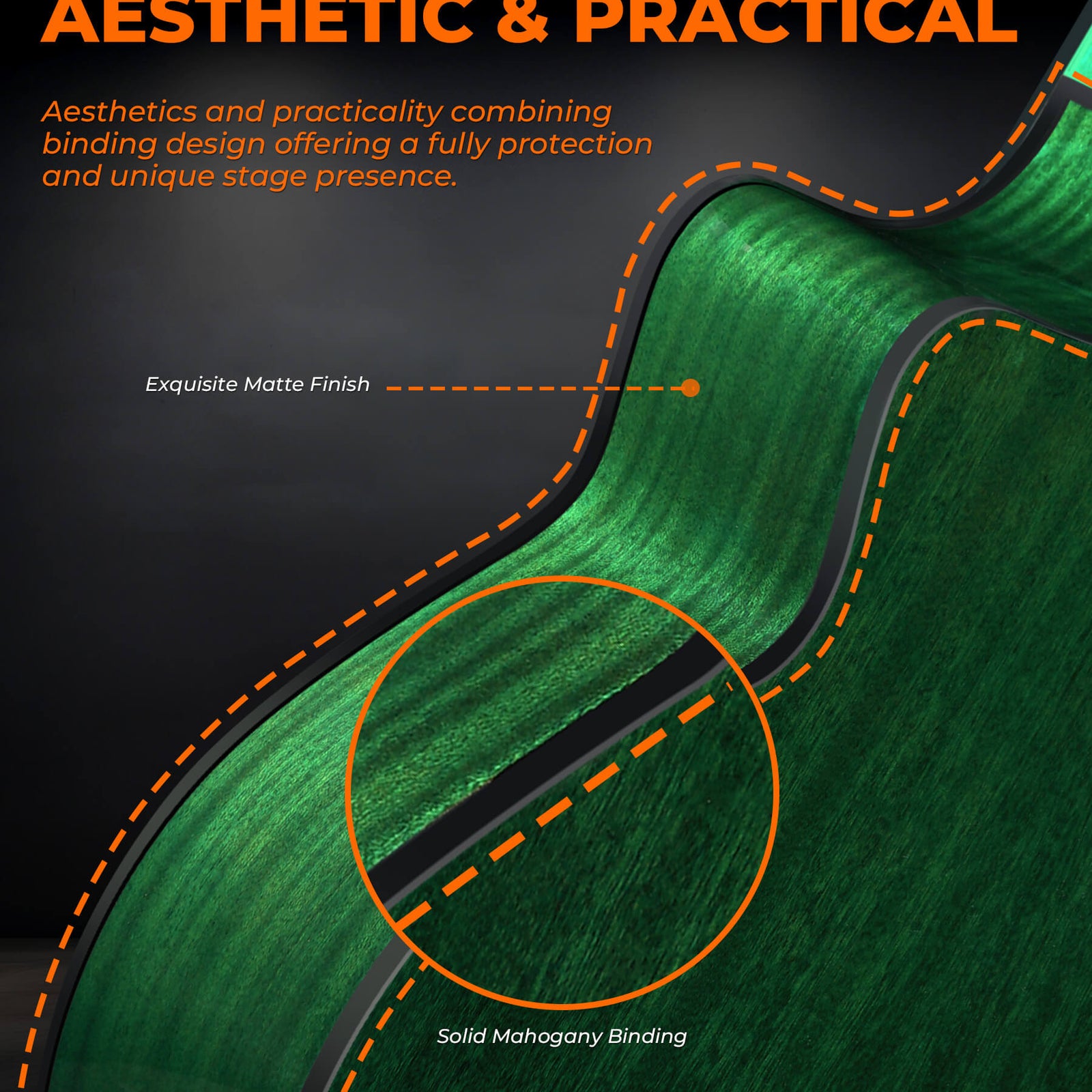 Vangoa Acoustic Electric Guitar Kit, 41 In Jumbo Cutaway Electric Guit