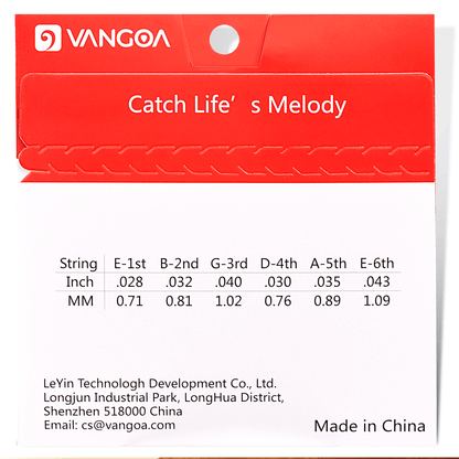 Vangoa Classical Guitar Strings, Nylon Guitar String Set for Classical Guitar, Replacement 6 Guitar Steel Nylon Strings for Classical Guitar Acoustic Guitar, 28-43 Gauge