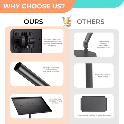 Projector Stand Tripod Vangoa Laptop Tripod Stand Adjustable Height 23.6 to 62in with Mouse Tray Phone Holder Violin Hanger Multifunctional Stand for Home, Office, Stage, Studio, DJ Racks Holder Mount - Vangoa