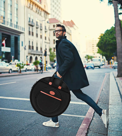 Vangoa 22" Cymbal Bag VGB - 1 with Dividers, 10 Cymbal Cases, 10mm Thick Cymbal Gig Bag - Vangoa
