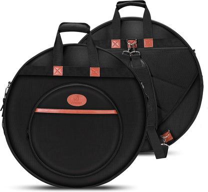 Vangoa 22" Cymbal Bag VGB - 1 with Dividers, 10 Cymbal Cases, 10mm Thick Cymbal Gig Bag - Vangoa
