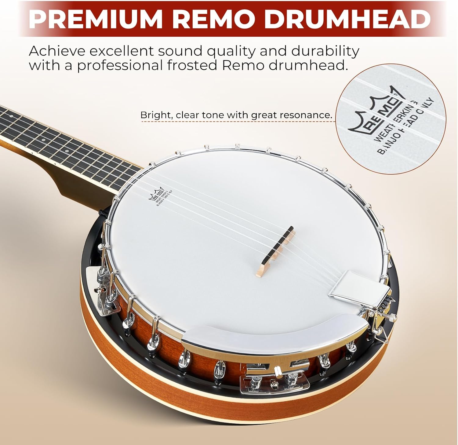 Vangoa 5 Nylon String Banjo 5 String Kit - Vangoa