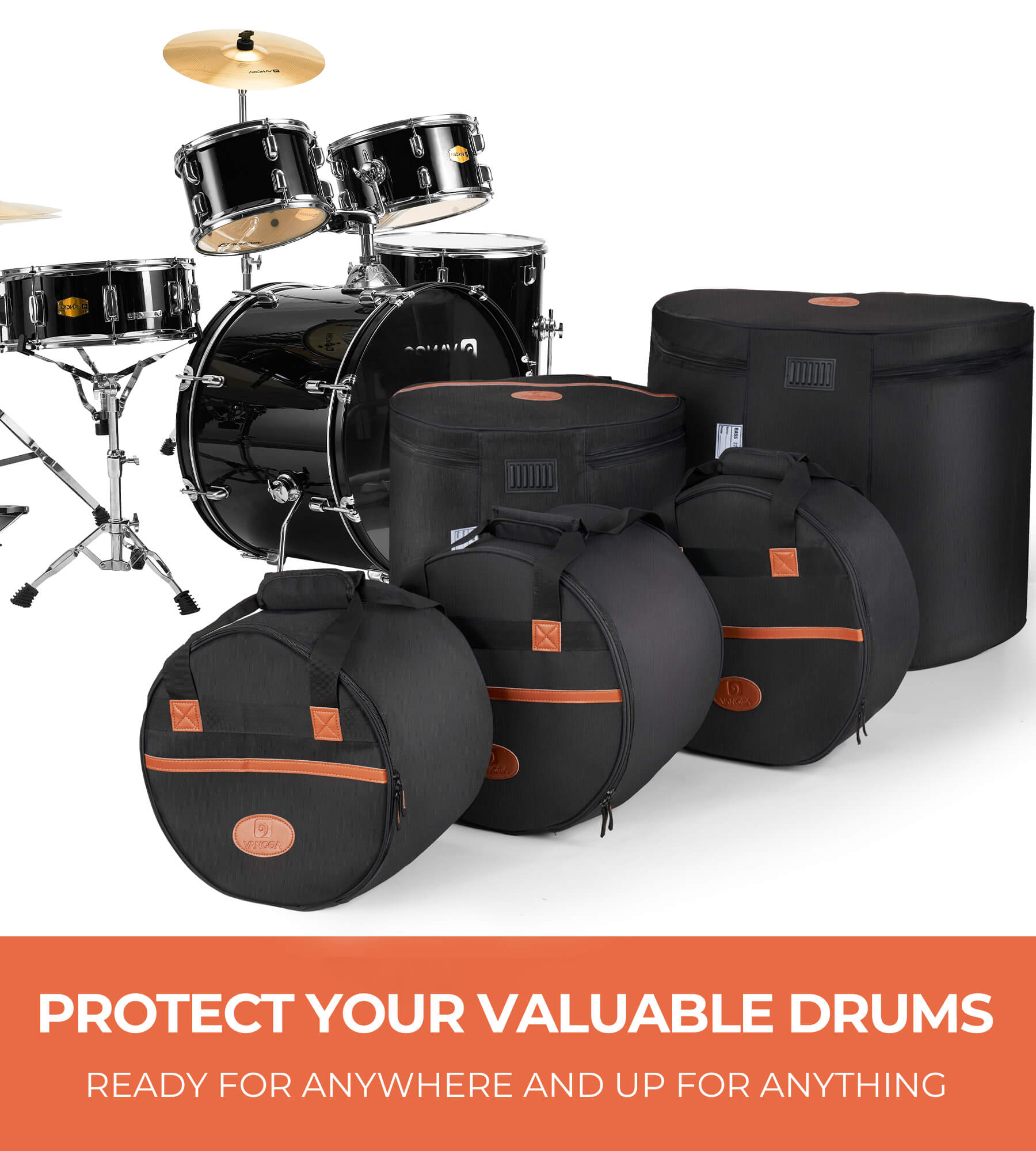 Vangoa 5 - piece drum kit VGB - 1 for standard drum kits - Vangoa