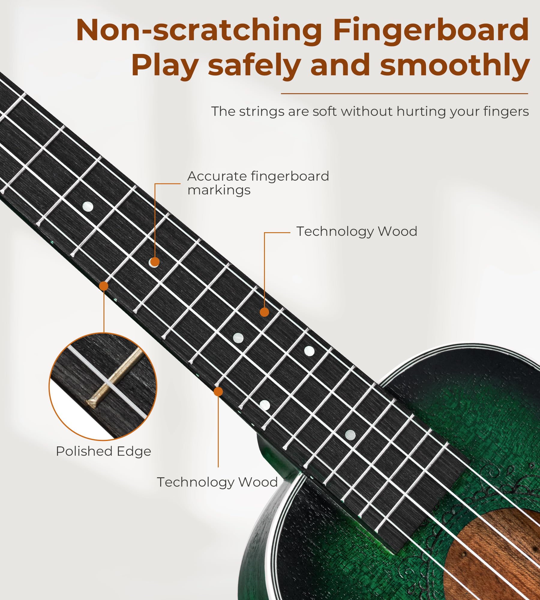 Vangoa UV403 23 inch Concert Ukulele - Vangoa