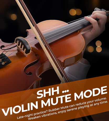 Vangoa Violin 1/2 Size Set, Handcrafted Half Size Beginner Acoustic Violin Set - Vangoa